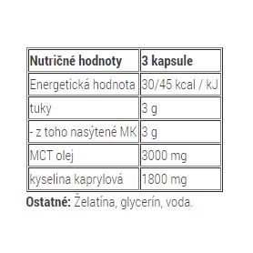 METABOLIC NUTRITION - MCT 3000 180 caps Metabolic Nutrition